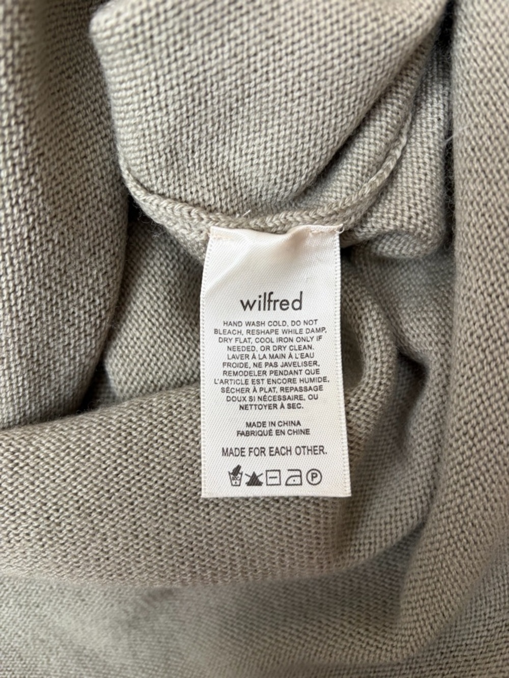 Aritzia Wilfred Sweater Dress Turtleneck Long Sleeve Midi Wool Green Size Small - Picture 8 of 10